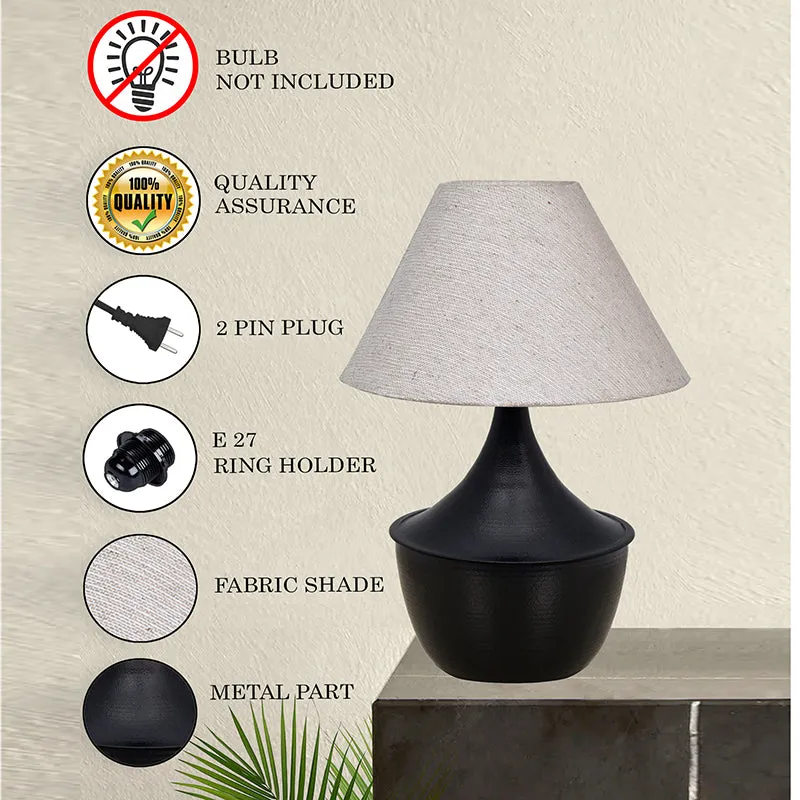 Obliqe Metal Table Lamp - Beige,Black media 4
