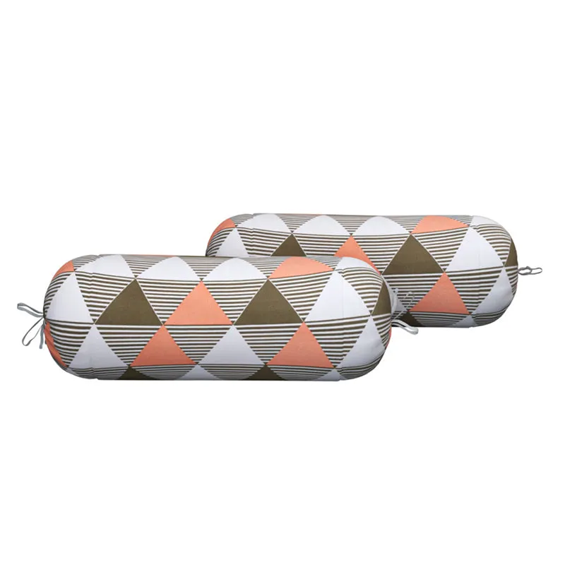 Euclidean Elite Geometric Cotton Diwan Set - Orange & Green media 6