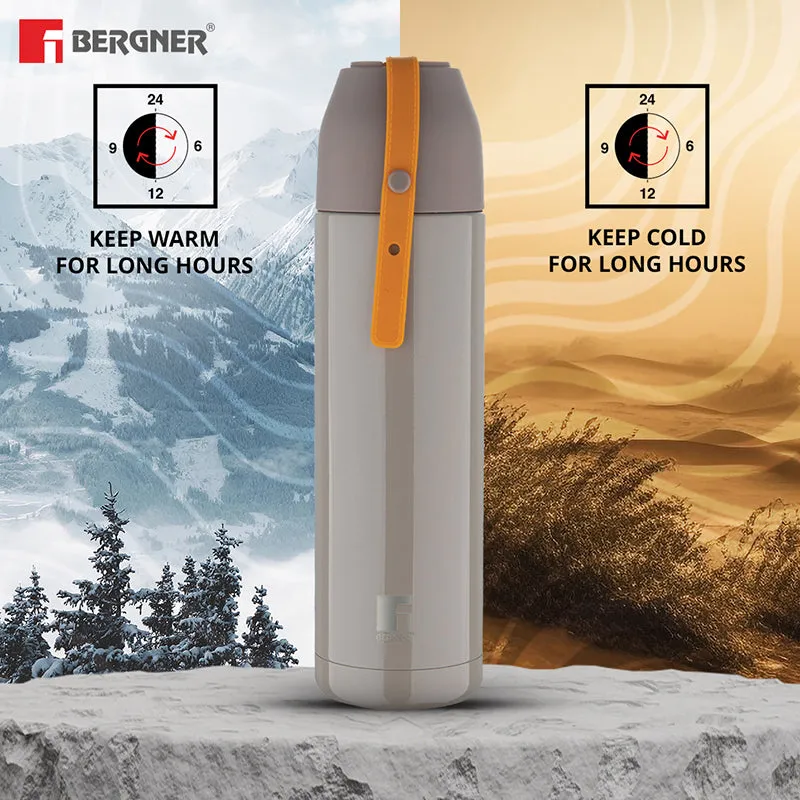 Bergner Oryn Double Walled Hot & Cold Flask (Brown) - 500 mL media 7