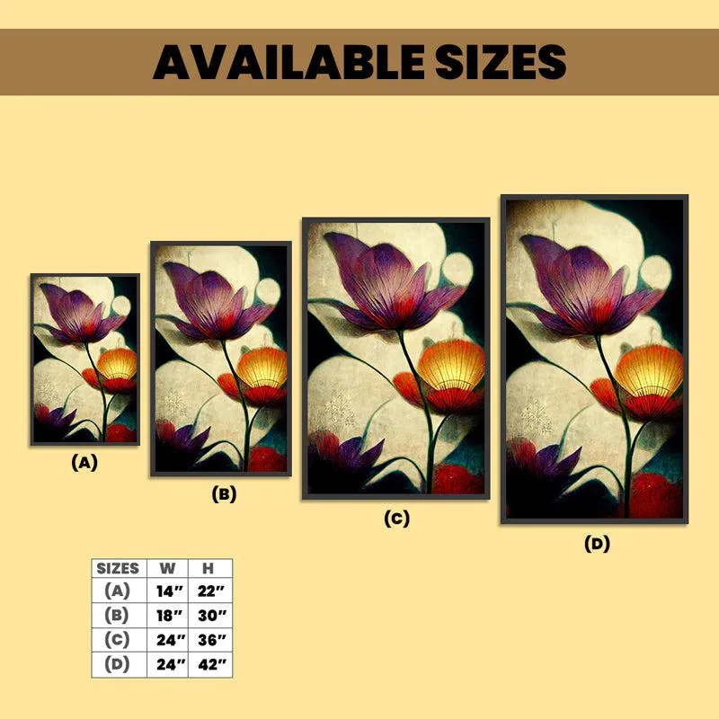 Bruised Ivory Petals Floral Canvas Wall Painting With Frame - Black media 6