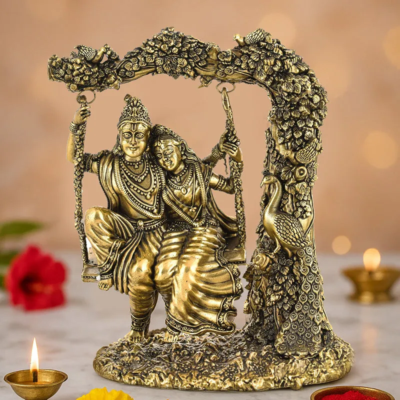 Divine Vrindavana Krishna Brass Idol media 1