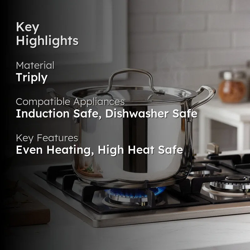 Bergner Induction Safe Cooking Pot With Lid - 5500 mL media 2