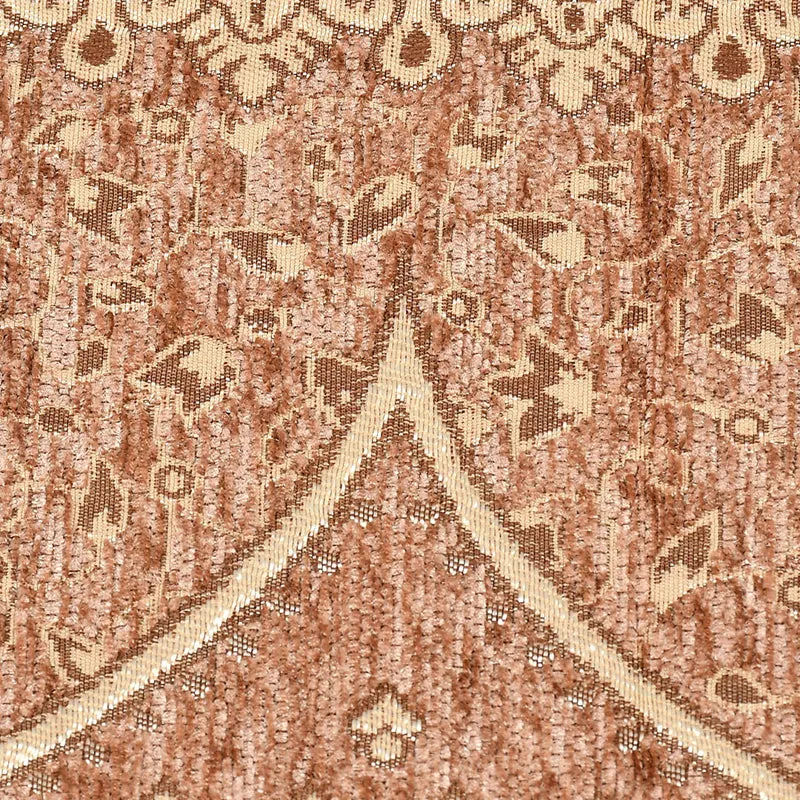 Petite Leaves Chenille Sofa Cover - Peach media 8