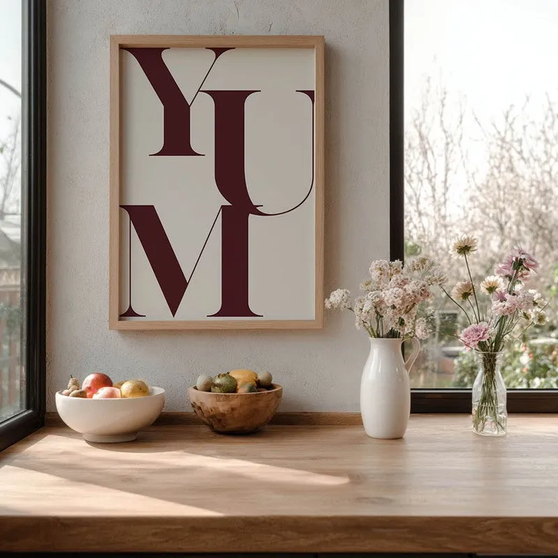 YUM Font Archival Canvas Wall Art - Brown media 7