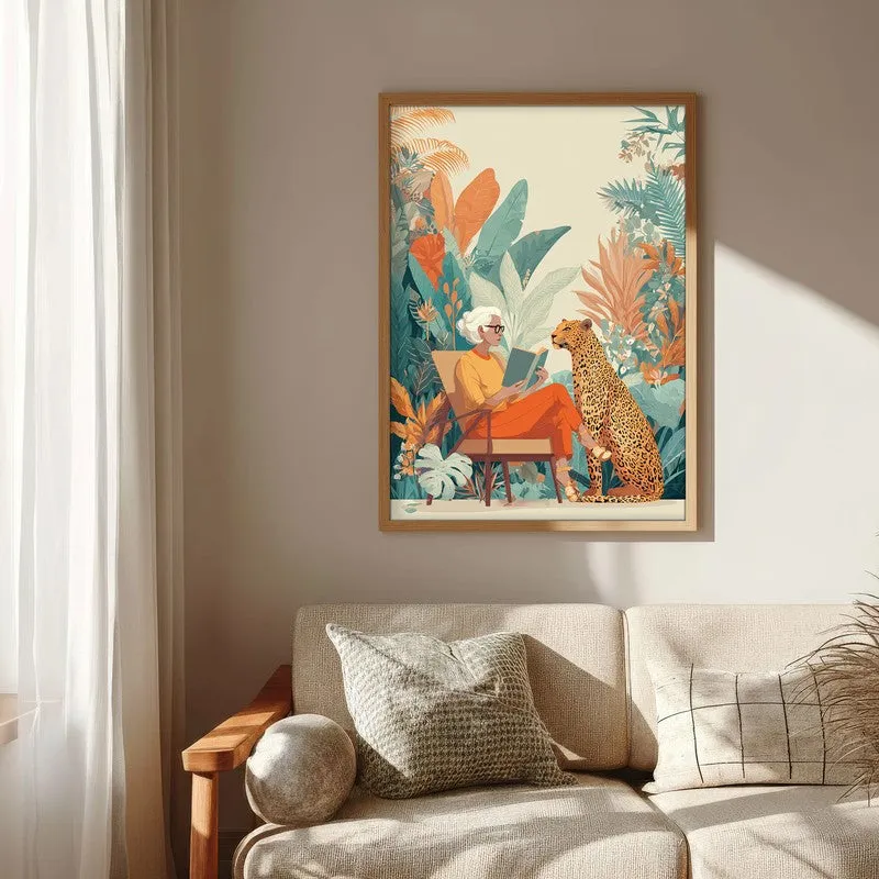 Verdantia Canvas Wall Painting With Brown Frame media 7