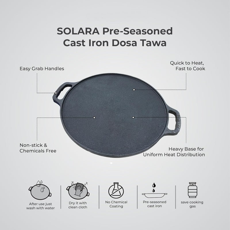 Solara Pure Cook Matte Finish Cast Iron Cookware Sets - Two Piece Set media 7