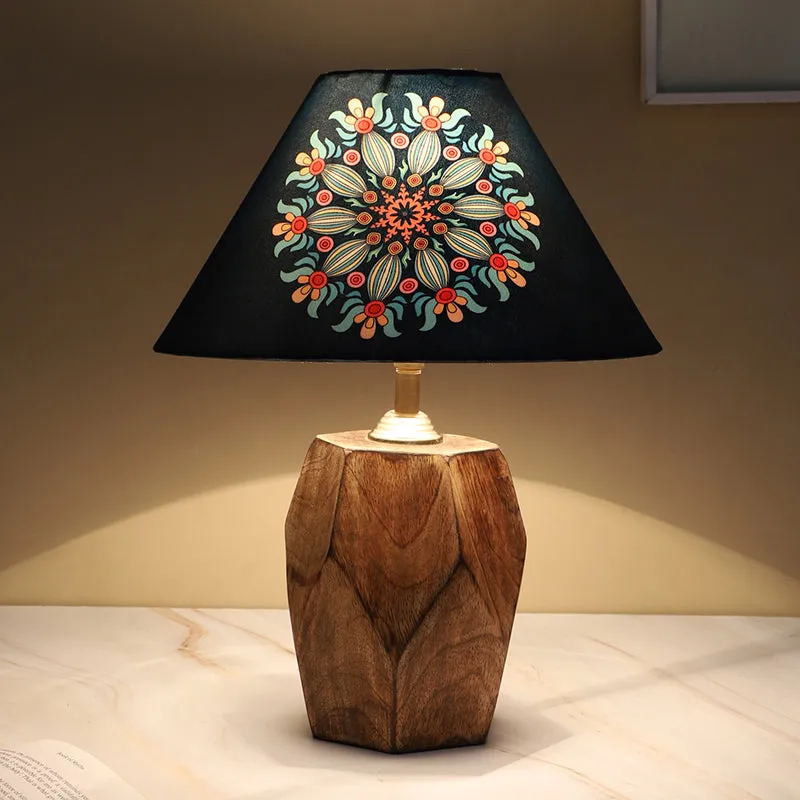 Toile Printed Mango Wood Table Lamp - Multicolor media 4