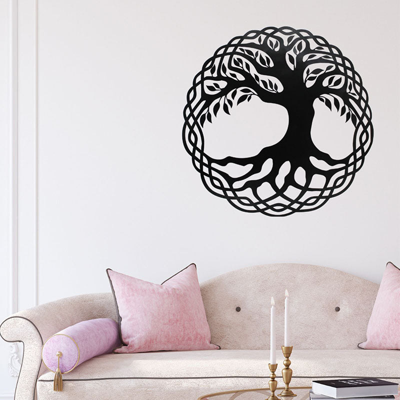 Tree Of Love Black Iron Wall Accent