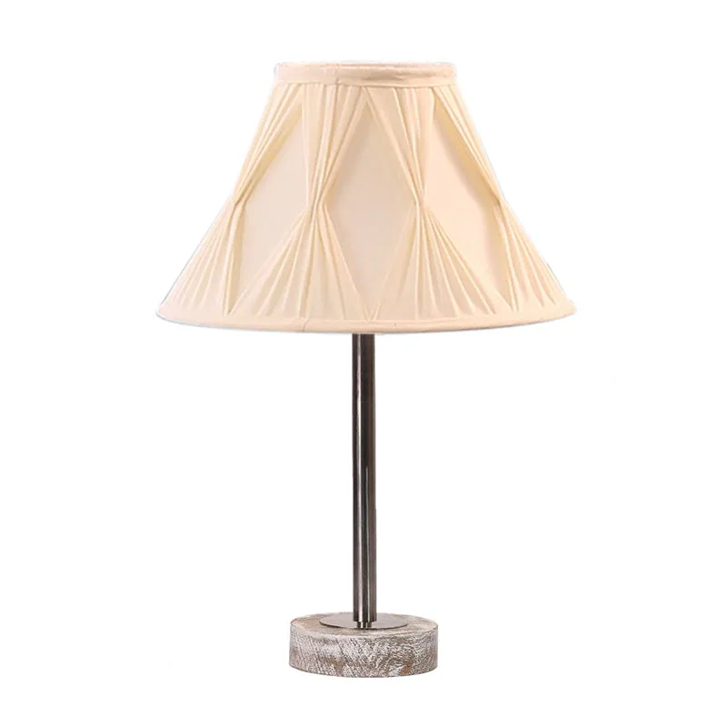 Pleatra Pinch Rodin Wooden Table Lamp - Ivory,Silver,White media 4