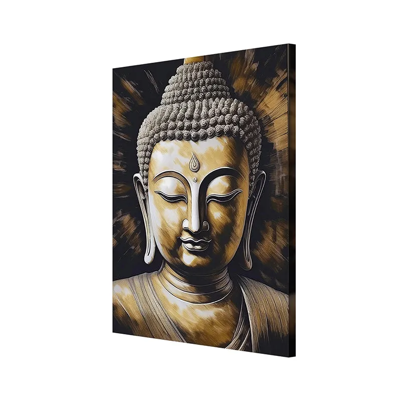 Golden Serenity Wall Painting media 5
