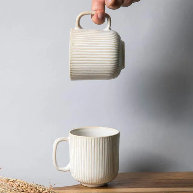 Mezo Ceramic Coffee Mug (350 mL Each) - Set of Two media 4