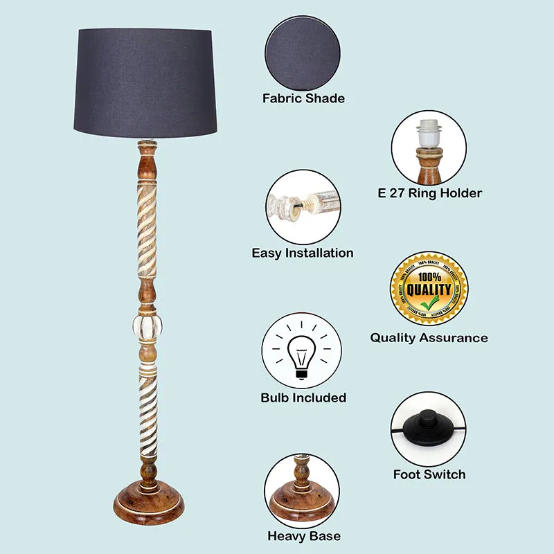 Elfin Carve Floor Lamp - Grey media 4