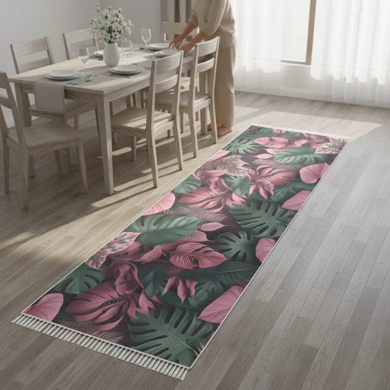 Midnight Monstera Runner Rug media 4
