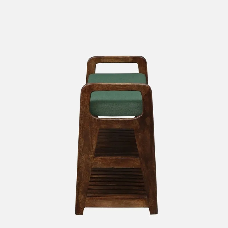 Sole Nest Mango Wood Shoe Rack - Green media 5