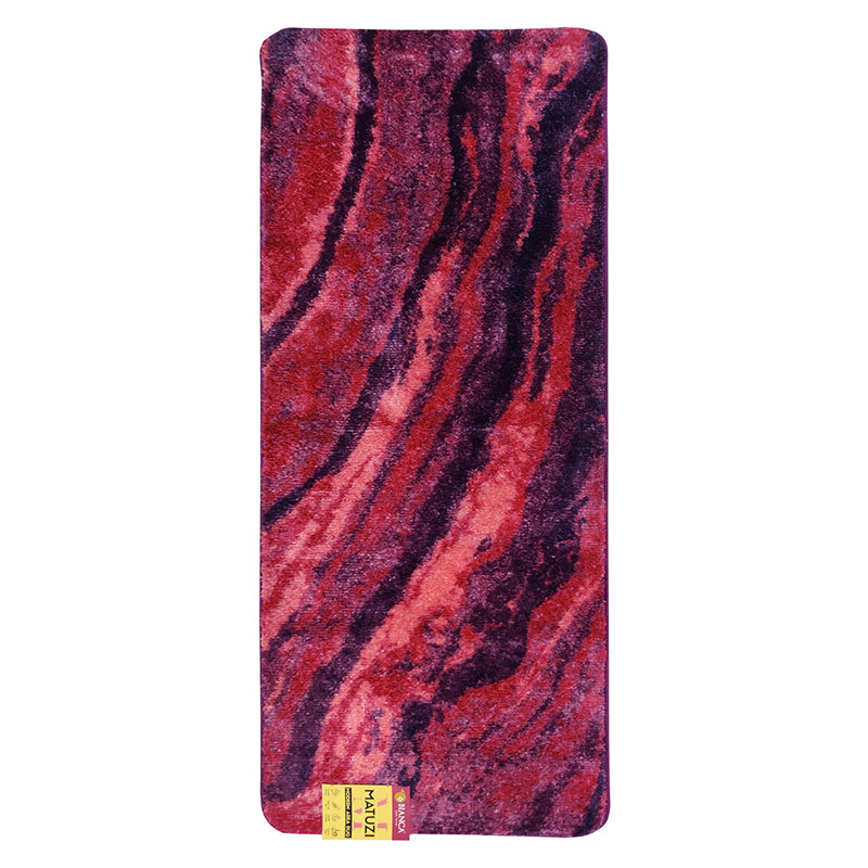Brenna Abstract Micro Fiber Runner Rug - Purple media 3