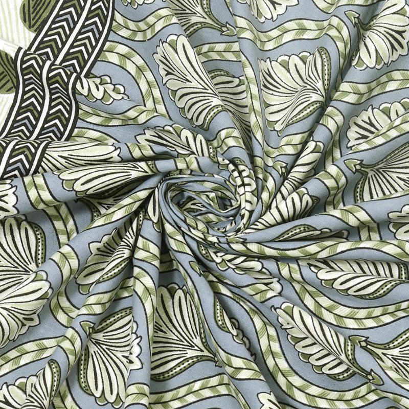 Triveni Treasure Ethnic Cotton  Bedsheet (Green) - 140 TC media 4