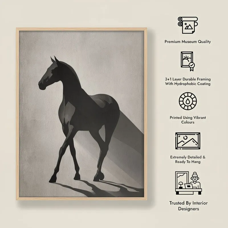 Silent Strength Wall Painting With Brown Frame media 9