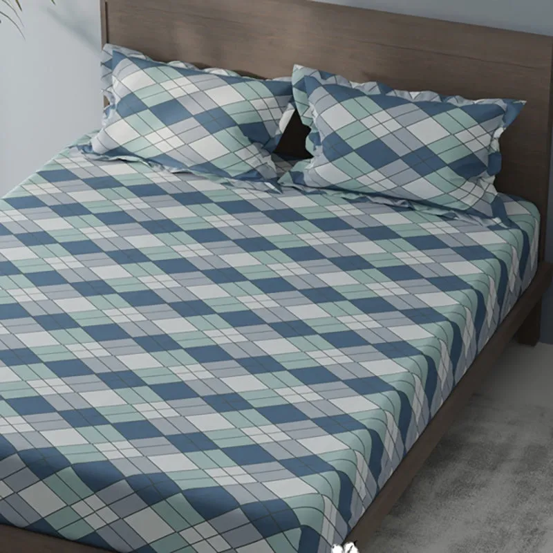 PlaidNest Comforters (Blue) - 120 GSM media 5