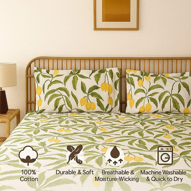 Amra Cotton Bedsheet (Yellow) - 180 TC media 8