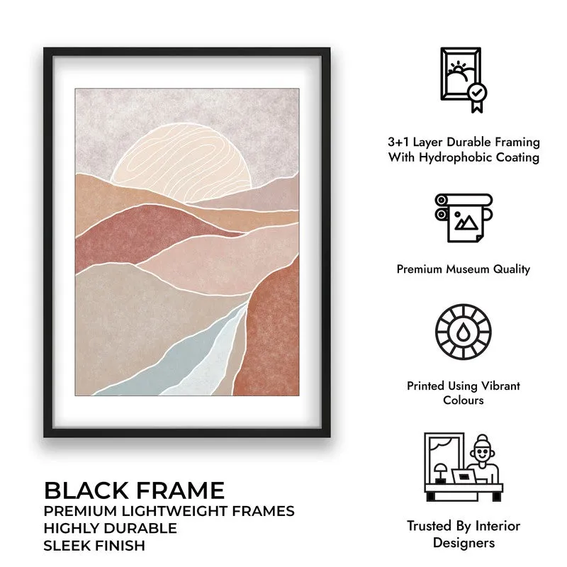 Celestial Ridge Canvas Wall Painting With Black Frame media 12