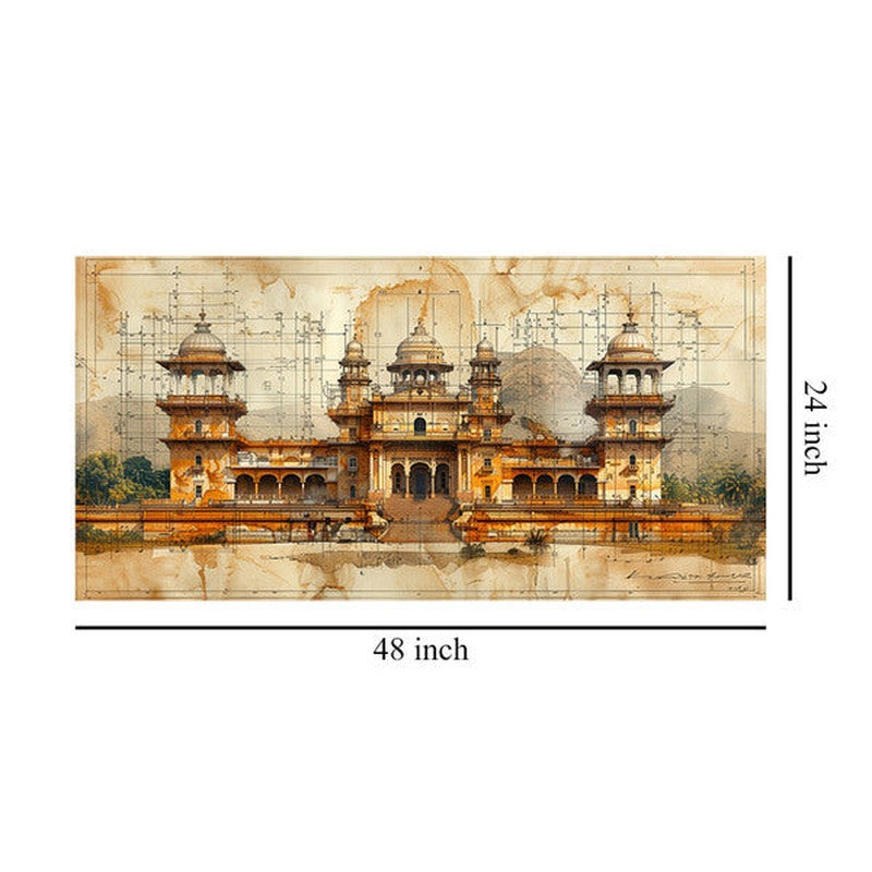 Golden Age Temple Poly Canvas Wall Painting media 8