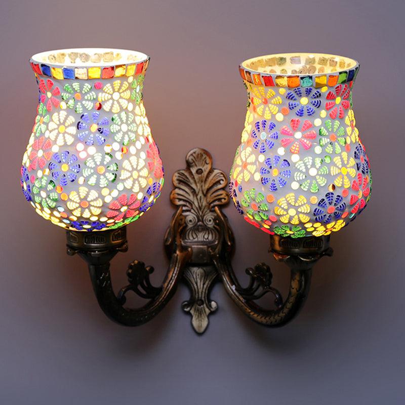 Zava Twinner Duo Mosaic Glass & Metal Wall Lamp