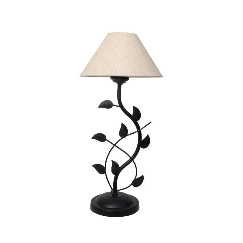 Leapo Vine Fabric Table Lamp - White,Black media 4