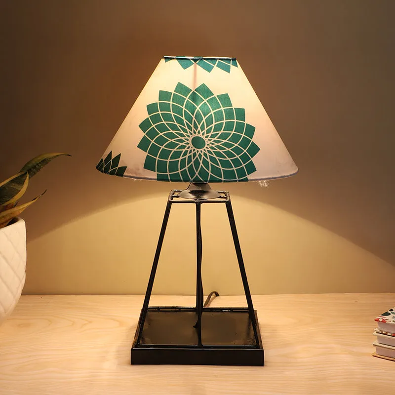 Akari Aeon Printed Metal Table Lamp - Green,Black,White media 1