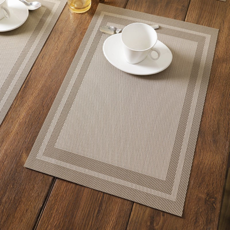 Mira Table Mats (Brown) - Set of Six - 18x12 inch