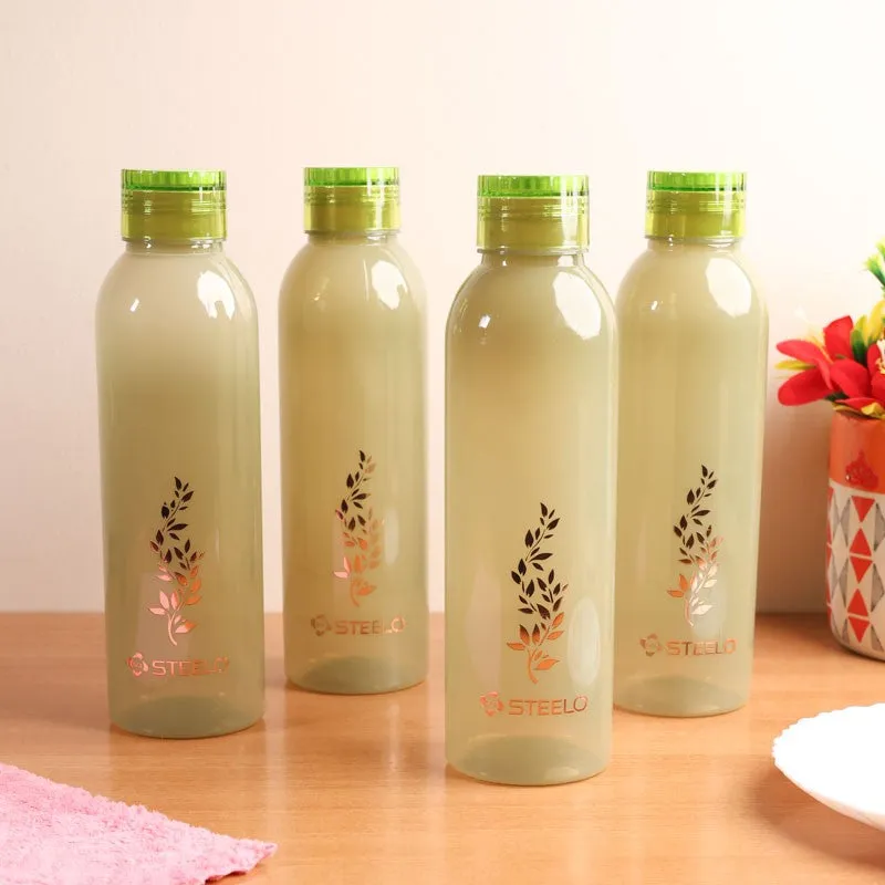 AquaBloom Green Clear PET Bottle (1000 mL Each) - Set Of Four media 1