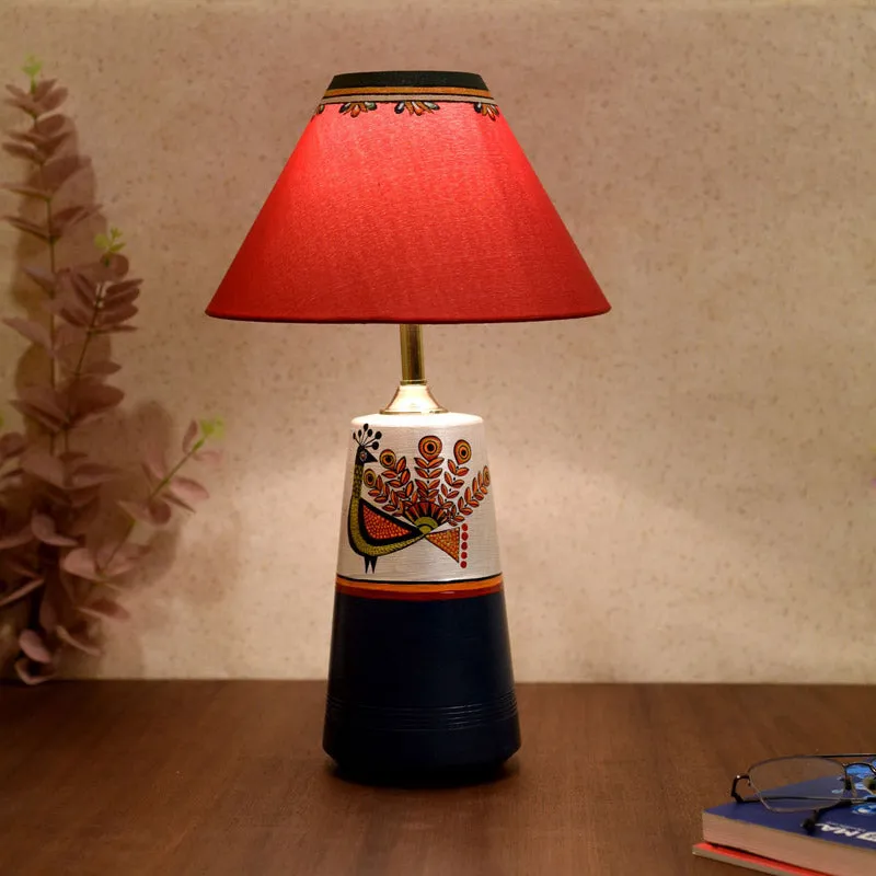 Indradatta Terracotta Table Lamp - Multicolor media 5