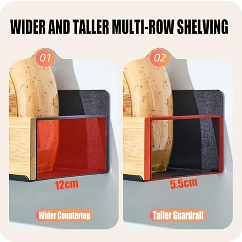 Layloft Magnetic Bamboo & Carbon Steel Wall Rack - Set Of Two media 10