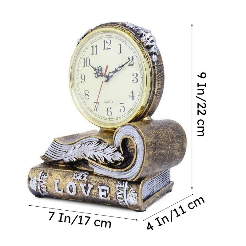 Love Script Clock - Gold media 8