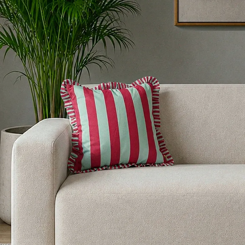 Stripe II Cotton Cushion Cover - Brown - 1