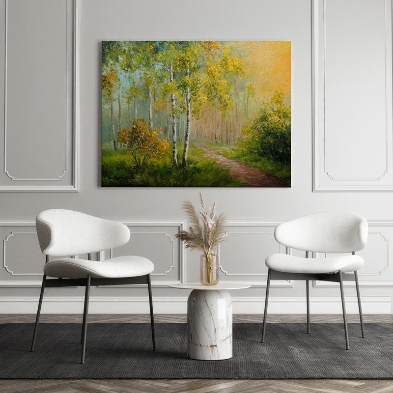 Birch Forest Painting - Maksim Gorbunov - Gallery Wrap