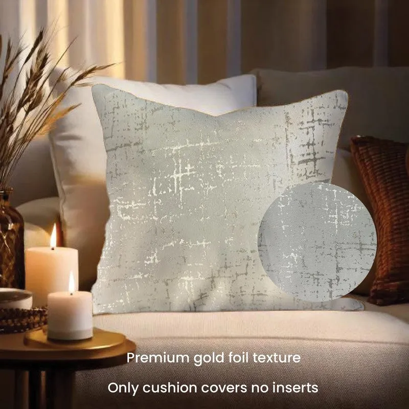 Urban Space Modern Textured White Polyester Cushion Covers - Set Of Two media 3