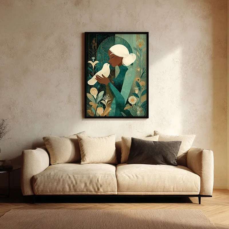 Dovelisse Canvas Wall Painting - Black Frame media 1