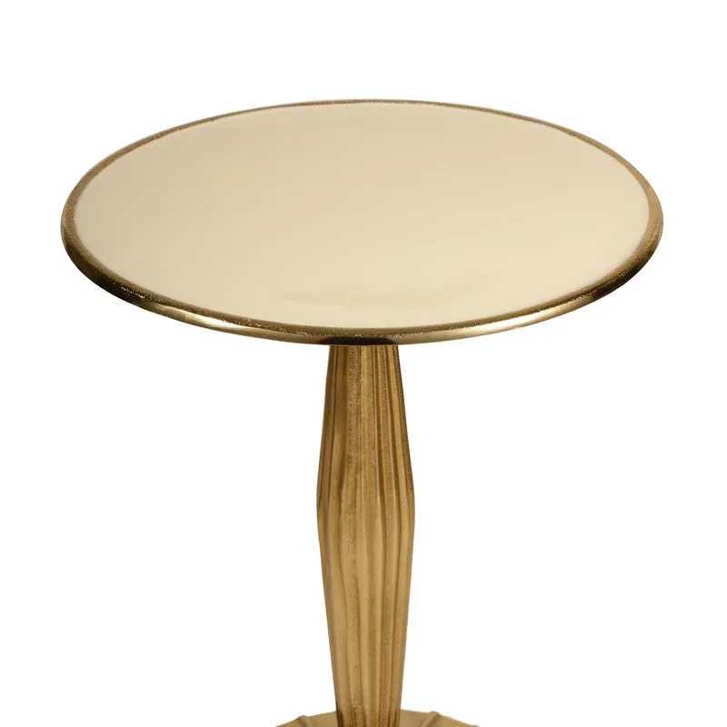 Bamboo Design Wooden Aluminum Side Table - Small media 5