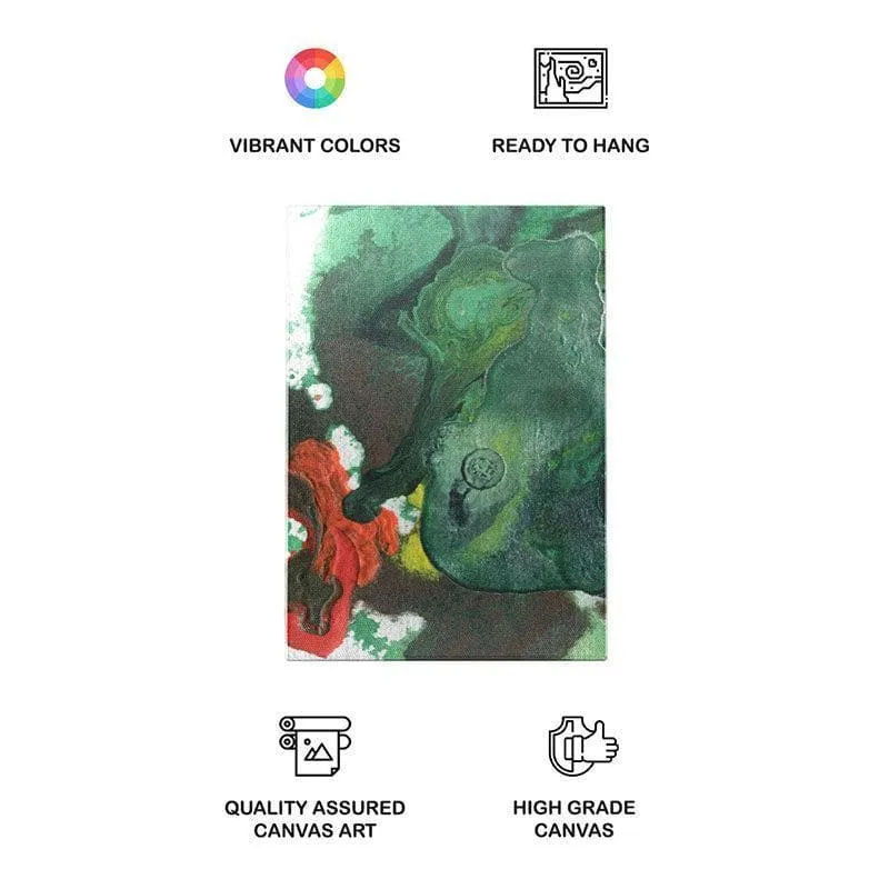 Basil Green Abstract Art Canvas Wall Painting - Gallery Wrap media 4
