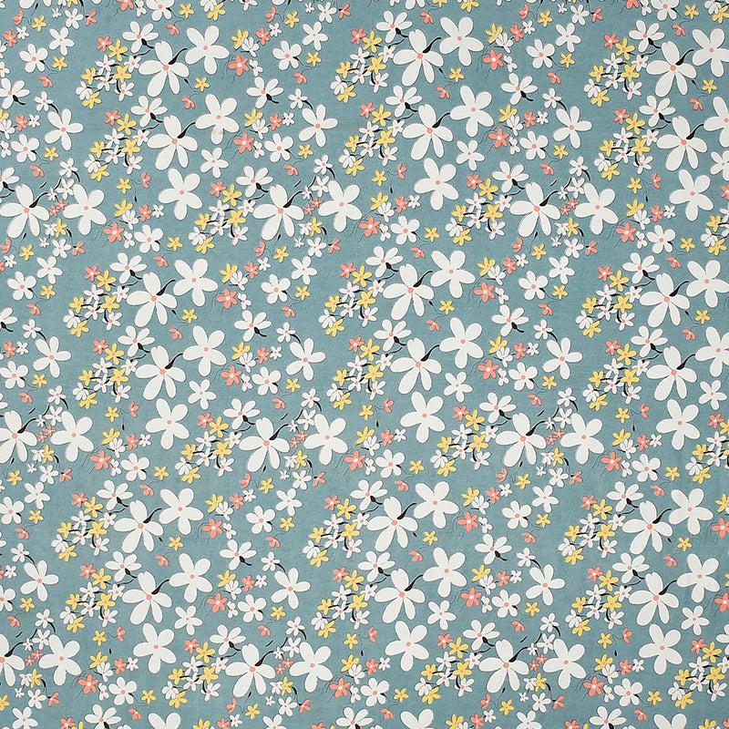 Sorrel Floral Microfiber Bedsheet (Blue Grey) - 130 GSM media 5