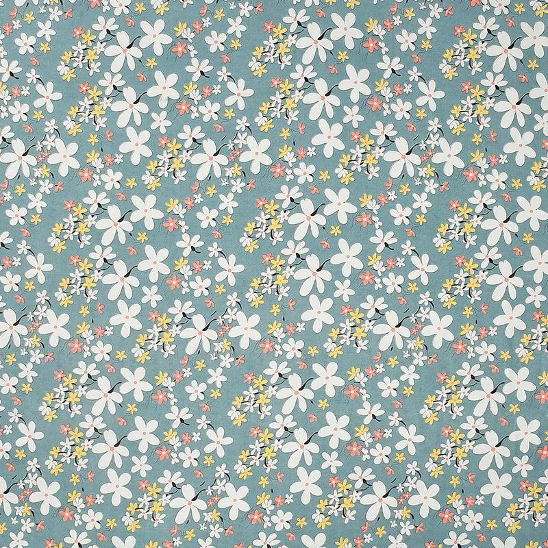 Sorrel Floral Microfiber Bedsheet (Blue Grey) - 130 GSM media 5