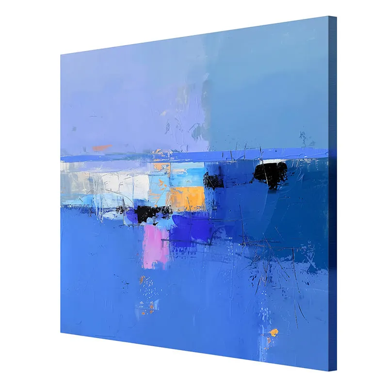 Blue Calming Sea Wall Painting media 6