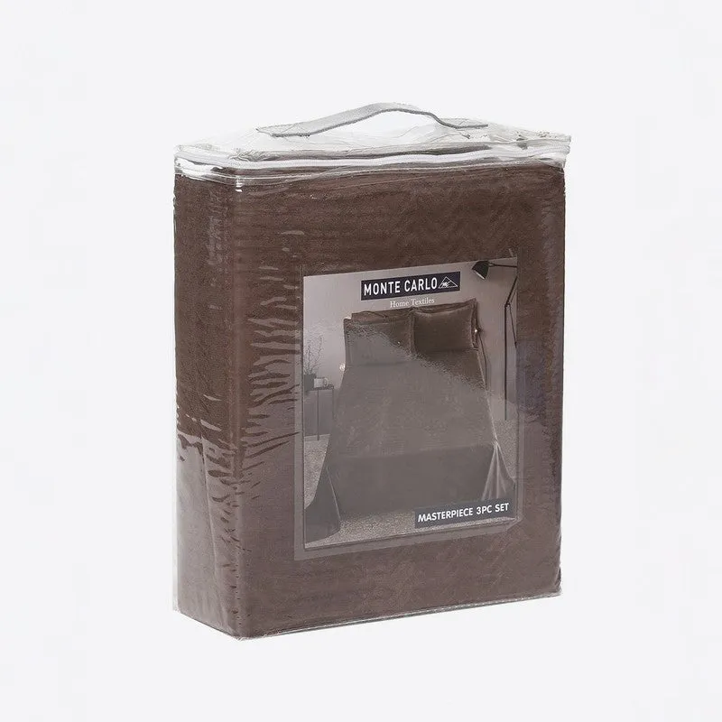 Monte Carlo Color Drift Bedsheet (Brown) - 280 GSM media 6