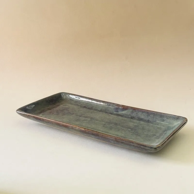 Ceramic Rectangular Platter - Olive media 5