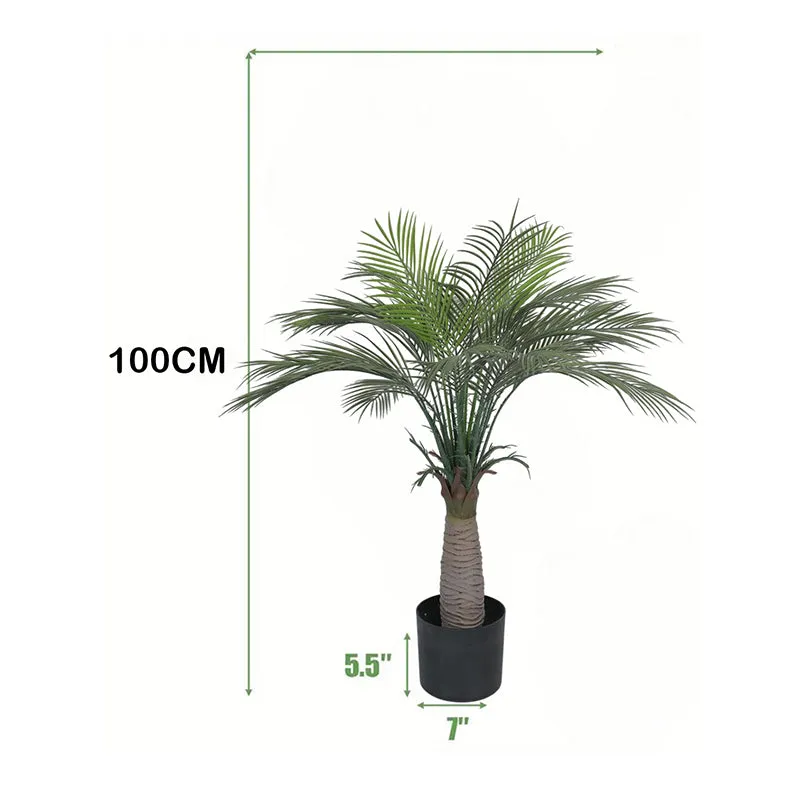 Oasis Artificial Areca Palm With Black Plastic Pot - 3.6 Feet media 6