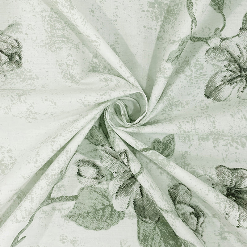 Swayam Hanami Floral Cotton Bedsheet (Beige) - 250 TC media 5