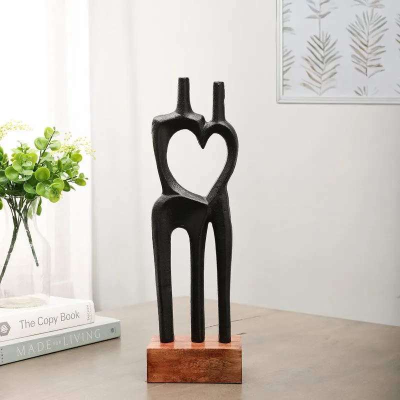 Obsidian Love Aluminum Showpiece - Black media 1
