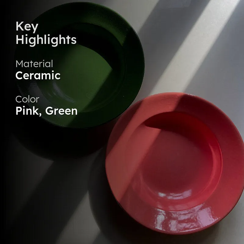 Frema Pasta Plate (Green & Pink) - Set of Two media 2