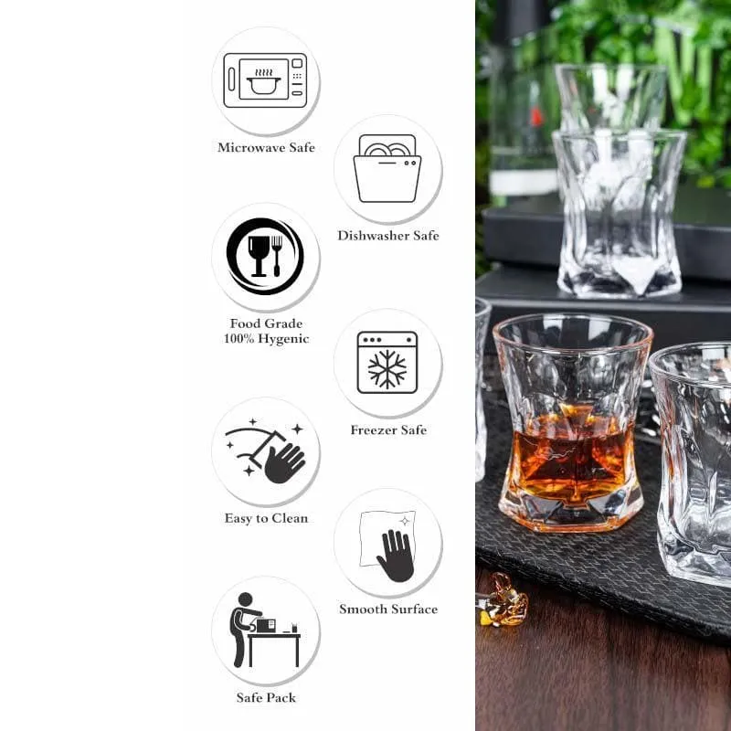 Mixo Old Fashioned Glasses (250 ML) - Set Of Six media 5