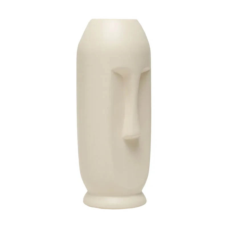 Straight Face Vase - White media 4